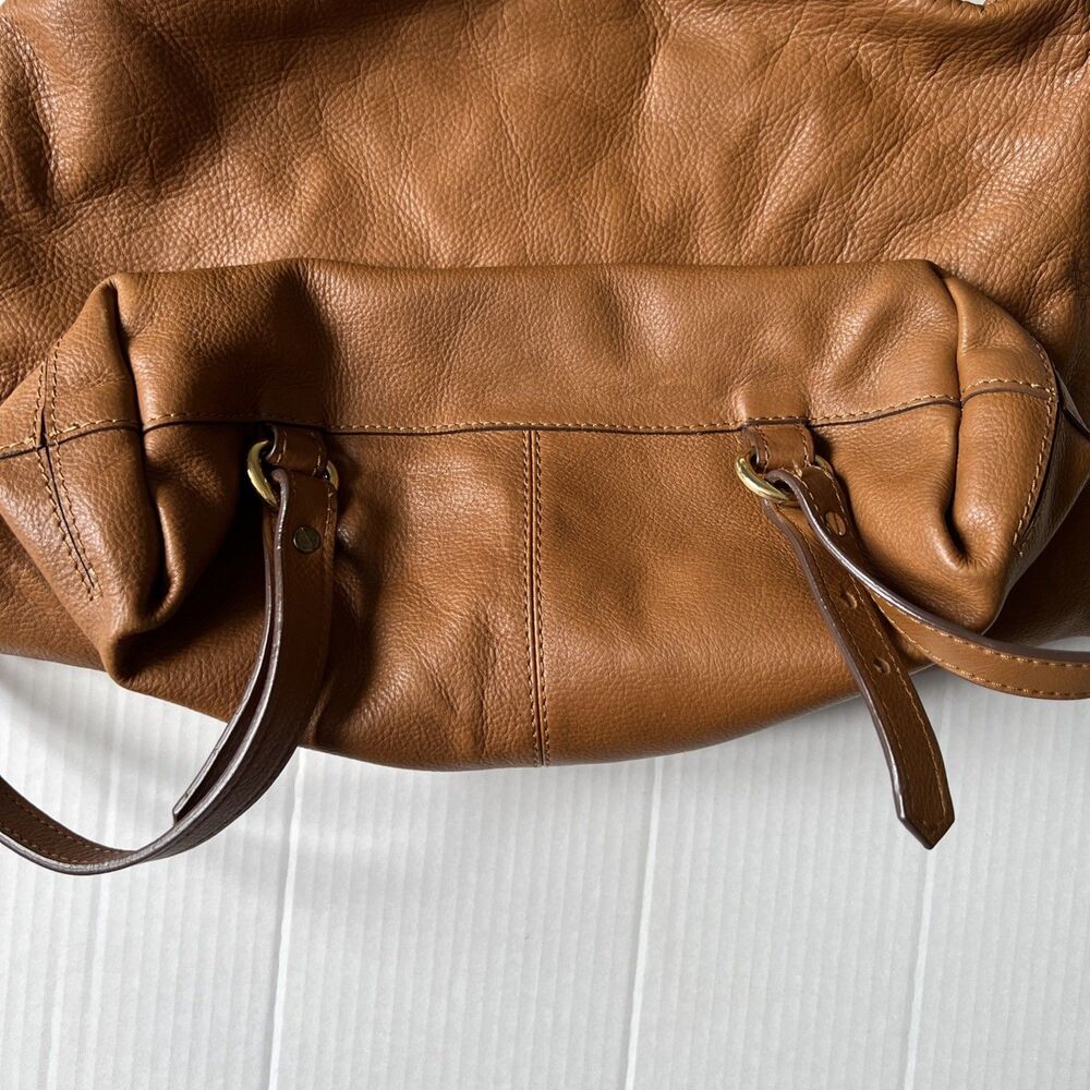 Zara Man/Women Brown Large Cow Leather Bag Backpack Convertible💖EXCELLENT💖 - Picture 5 of 12